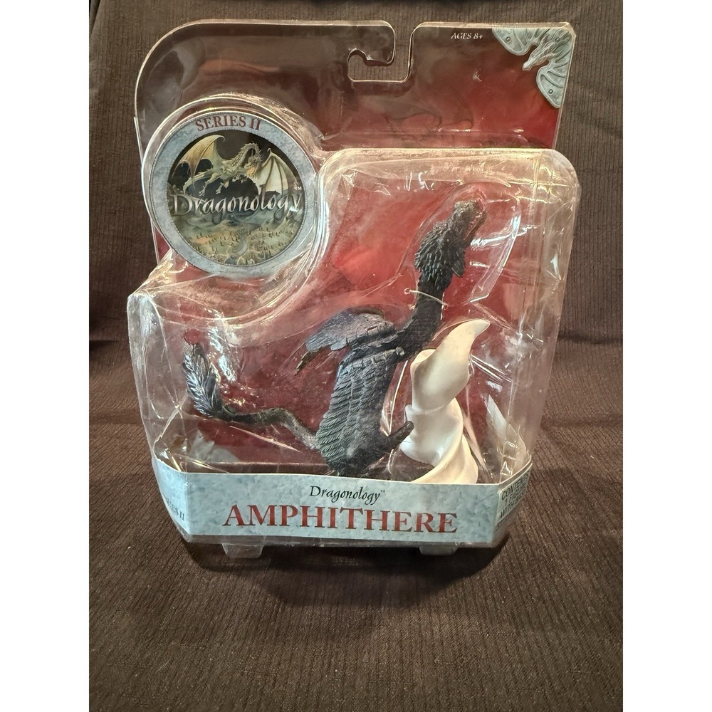 Dragonology Amphithere Dragon Figure Series II 2 Vintage Rare 2003 Sababa Toys